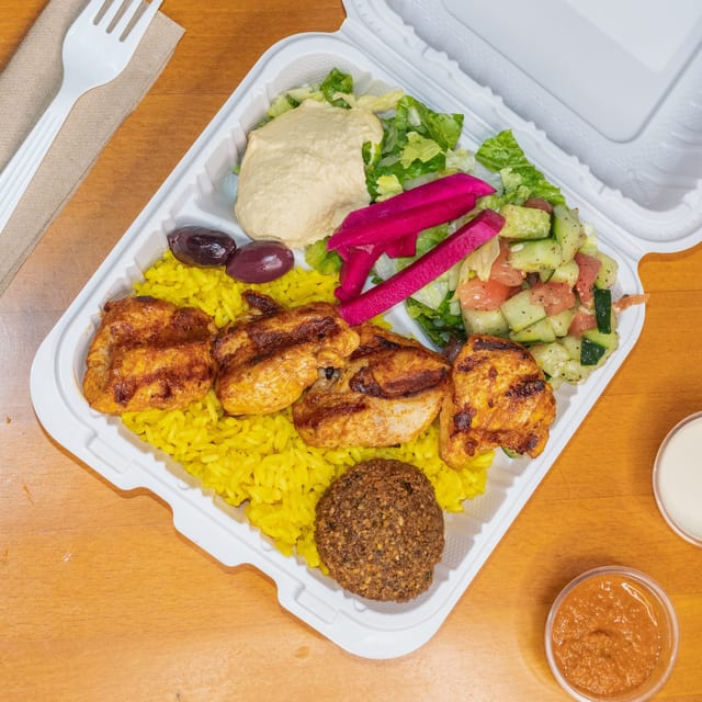 Chicken Kabob Plate.